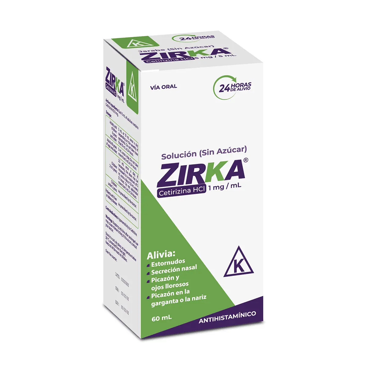 ZIRKA SOLUCIÓN 1mg / mL (SIN AZUCAR)